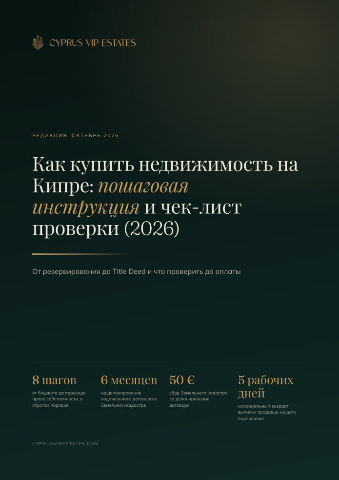 Как купить недвижимость на Кипре: пошаговая инструкция и чек-лист проверки (2026)