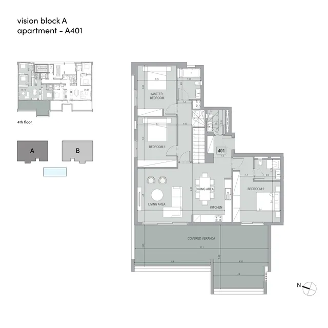 Block A · Nr. 401 — Penthouse