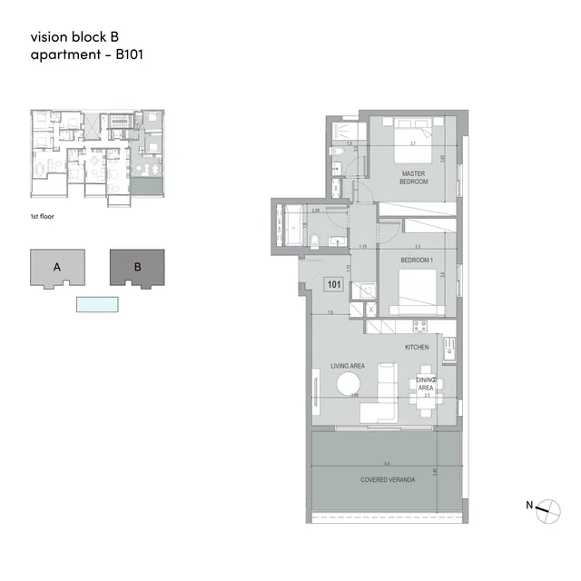 Block B · Nr. 101 — Apartment