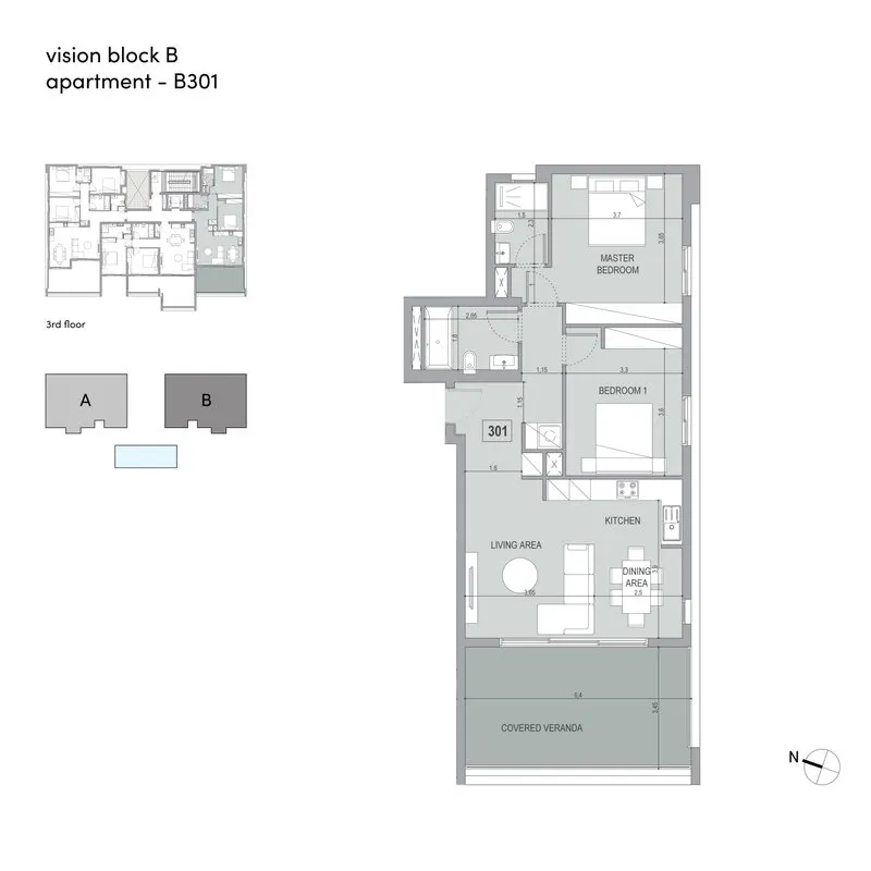Vision, Block #B, № 301, ID: 21174