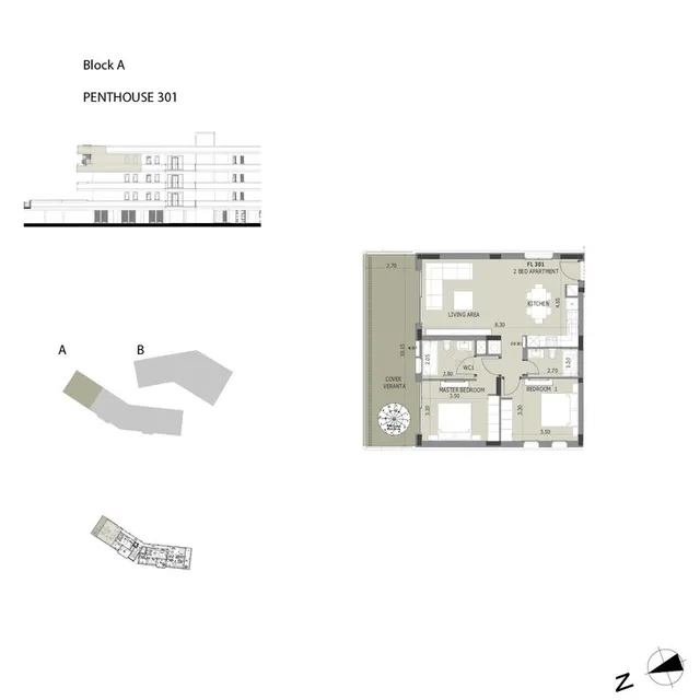 Block A · Nr. 301 — Penthouse