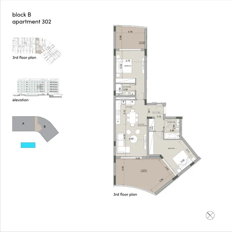 Sense, Block #B, № 302, ID: 21645