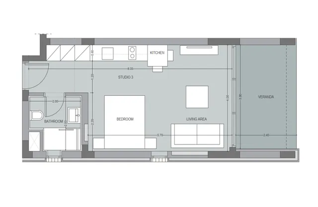 Block Apartments · Nr. K101 — Studio