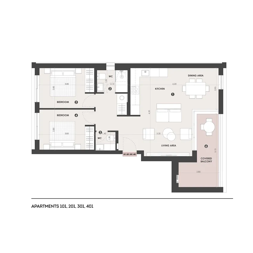 Apartment B-401